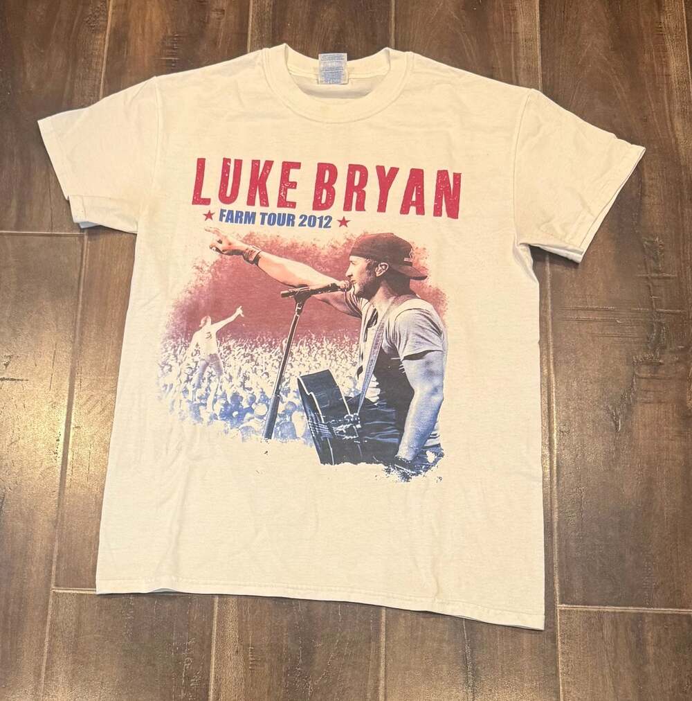 Luke Bryan Farm Tour 2012 Concert White Red Blue...